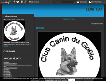 Tablet Screenshot of club-canin-du-goelo.com